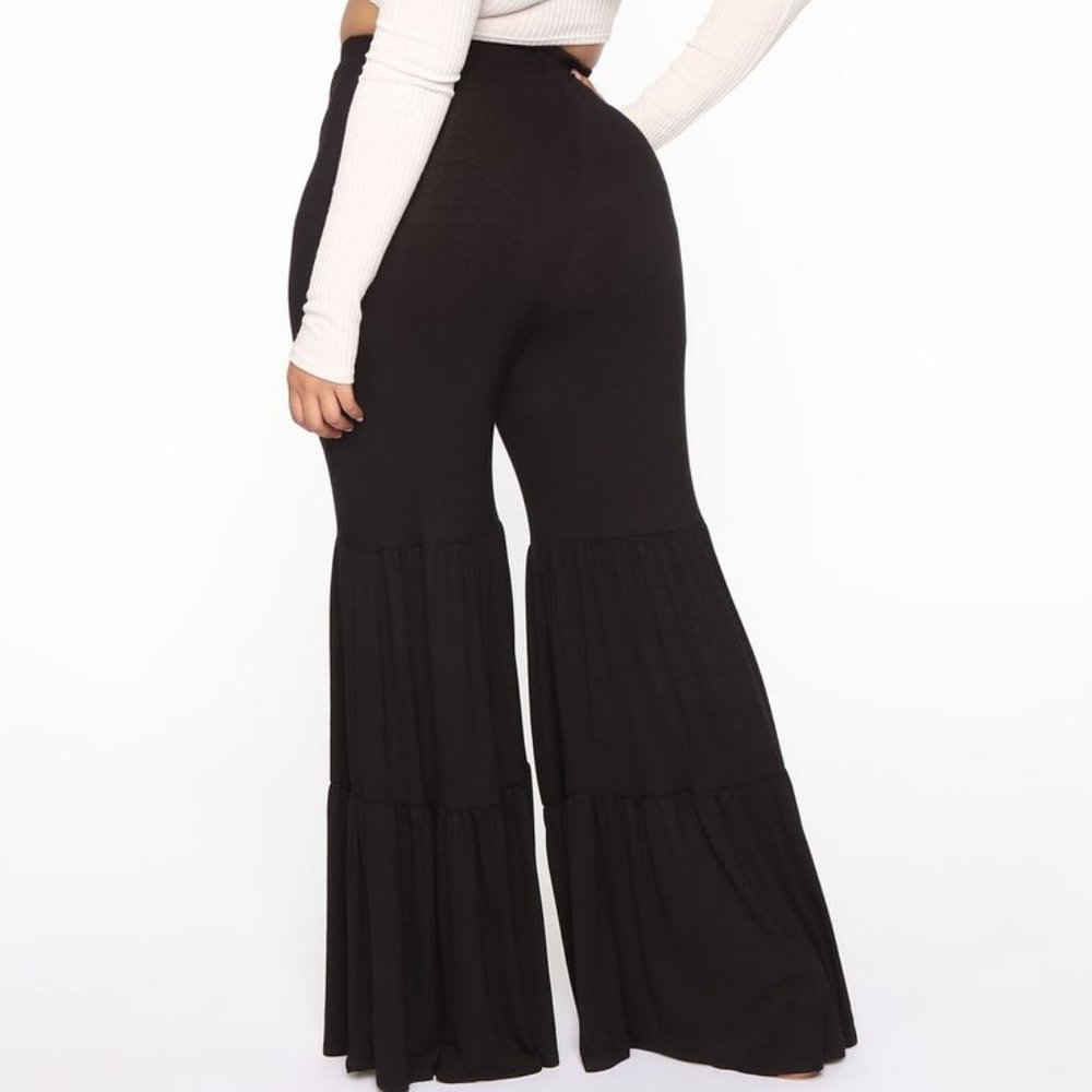 Fashion Nova Curve Flare Pants - Black
